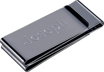 Visol Personalized Trifold Stainless Steel Money Clip with Free Engraving