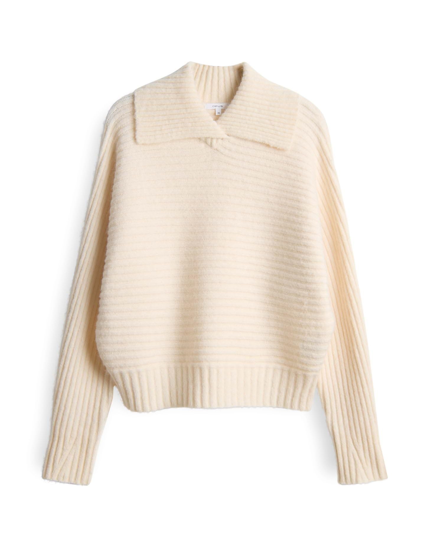 OPUS Damen Pullover | PURIKA Regular Rippstrickpullover mit Fledermausärmeln