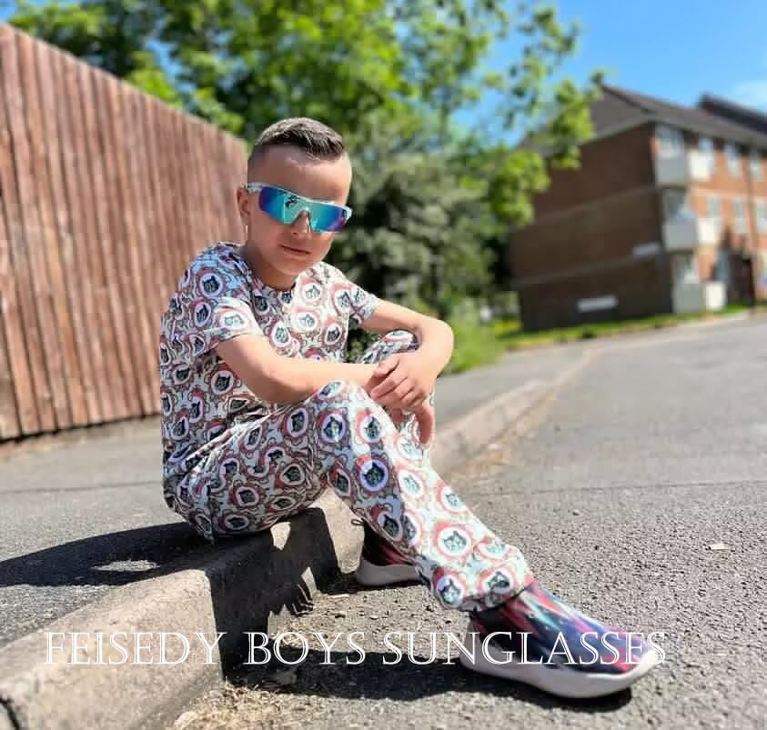 Miniatura 2 de FEISEDY Gafas de sol polarizadas de béisbol para niños y adolescentes, marco TR90 para niños y niñas, ciclismo B2454
