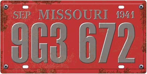 Miniatura 5 de - Paquete de 10 placas de automóvil de Estados Unidos de los años 4050 - Réplica de placas americanas reales con efecto envejecido (OLD4)
