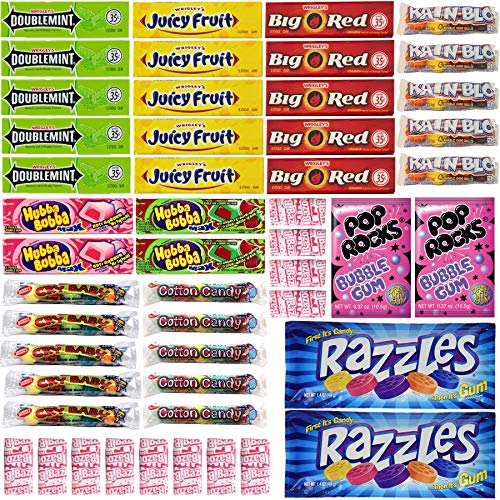 Chewing Gum Packs Variety Pack Bulk Assortment (50 Count)