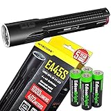 Nitecore EA45S 1000 Lumen CREE XP-L HI V3 LED diecast flashlight/searchlight with 4 X EdisonBright...