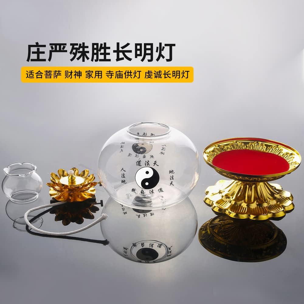18cm Taoist Butter Lamp Taoism Windproof Oil Lamp Taoism Supplies Home Decoration