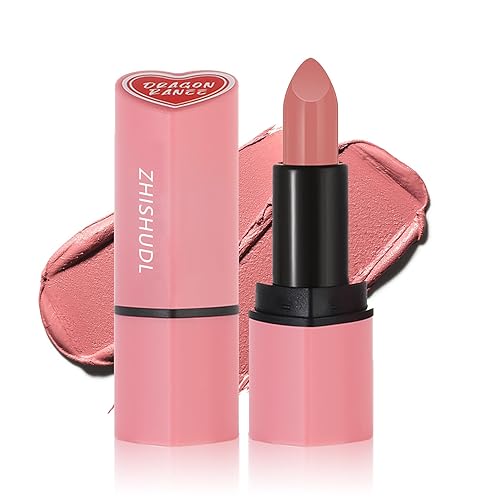Lápiz labial mate en forma de corazón, de terciopelo en forma de corazón, tinte de labios nude, tinte de labios de larga duración, copa