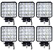 Produktbild Leetop 6 x 48 W LED-Scheinwerfer, Arbeits- und Rückfahrscheinwerfer, 12 V / 24 V, Flutlicht-Reflektor, Arbeitslicht, SUV, UTV, ATV, Offroad-Arbeitsscheinwerfer, Zusatzscheinwerfer