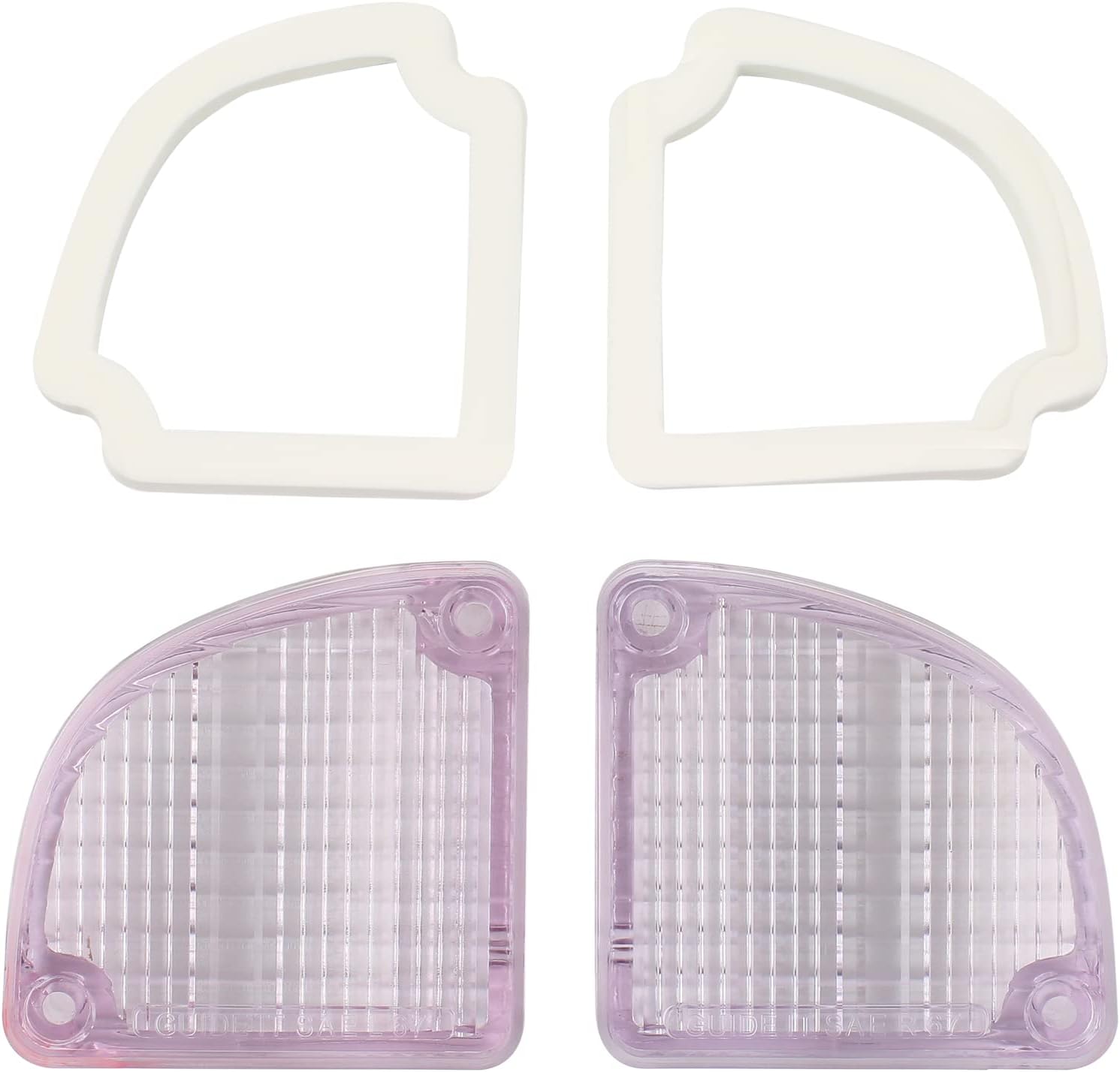 Pairs of Tail Lights and Reverse Lenses with Gaskets, Replacement for 1967-1972 Chevy & GMC Pickup Truck, Part Number 110202 110215 110216 C677209 (Original)