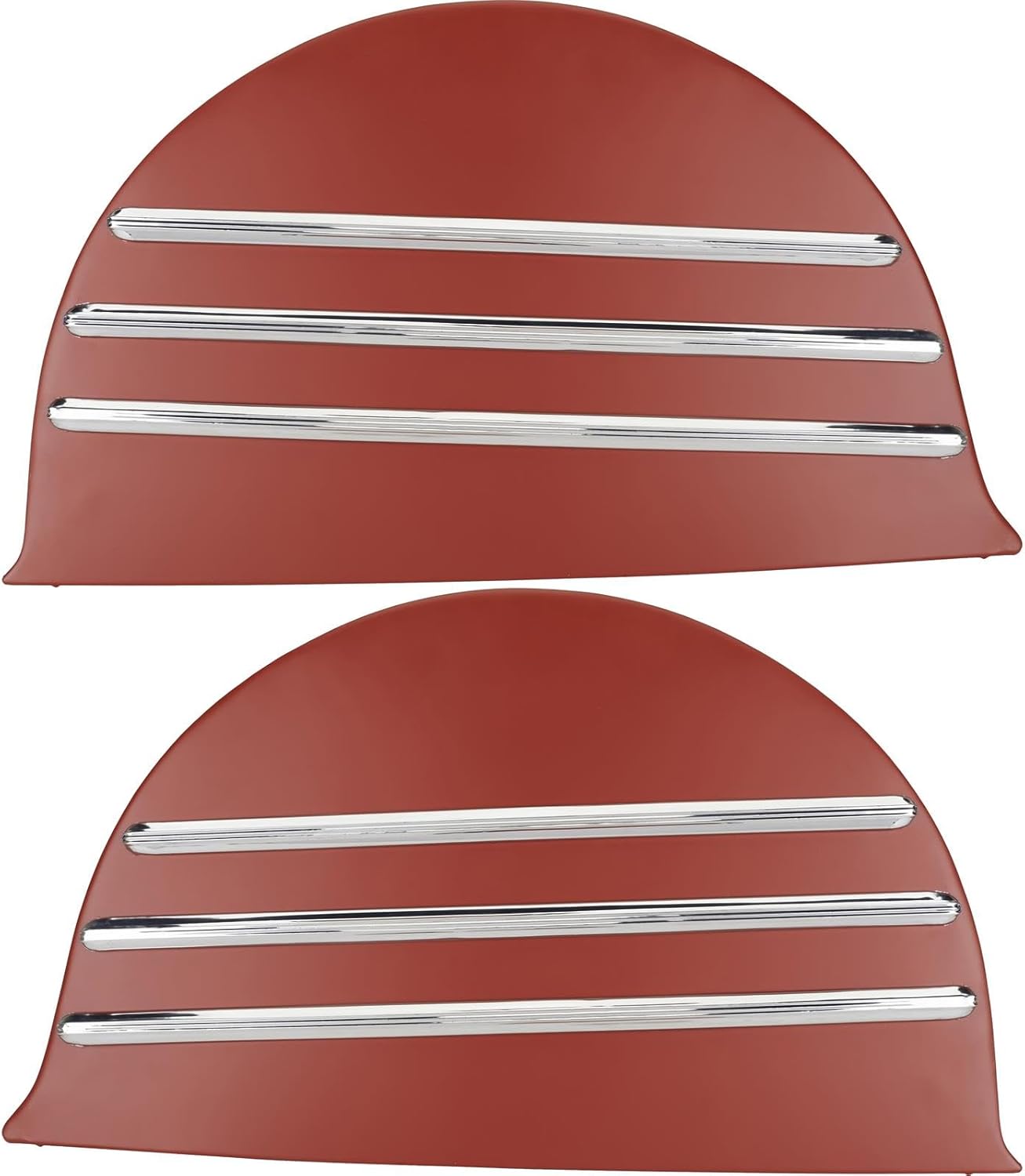 Outside Mount Fender Skirt w/Stainless Steel Strips, 1941-48 Compatible with Chevy