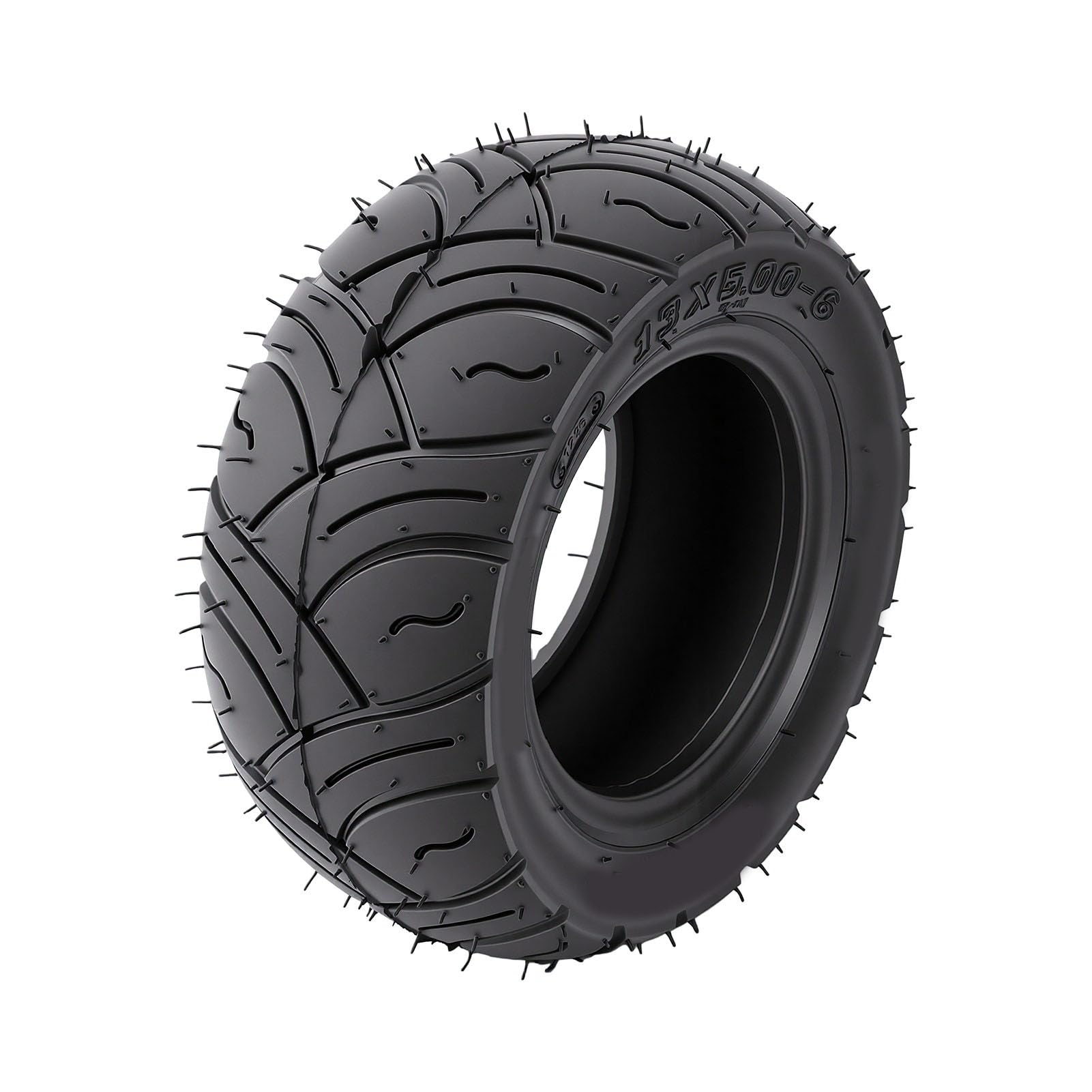 Tbest 13x5.00-6 Reifen 13/5.00-6 Reifen Zoll Tubeless Ersatz-Polymer-Gummi Rutschfest Reißfest Anti-Schlag mit Schultertraktion für ATV Quad Go Kart Cart Scooter