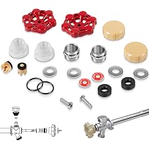 ASSE 1019-A Universal Outdoor Faucet Repair Kit VACVBKX1B Vacuum Breaker,Metal Handle,Wall Hydrant Complete Repair Kit,Anti-Siphon Frostproof Faucet Valve Hose Faucet Fitting Repair Kit2Pack