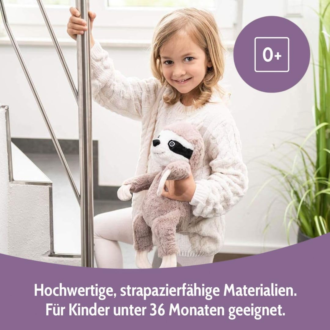 Habibi Plush Premium – 1947 leniwiec, z wyjmowaną poduszką z ziarnami – termoizolująca/poduszka rozgrzewająca do podgrzewania w kuchence mikrofalowej/piekarniku..