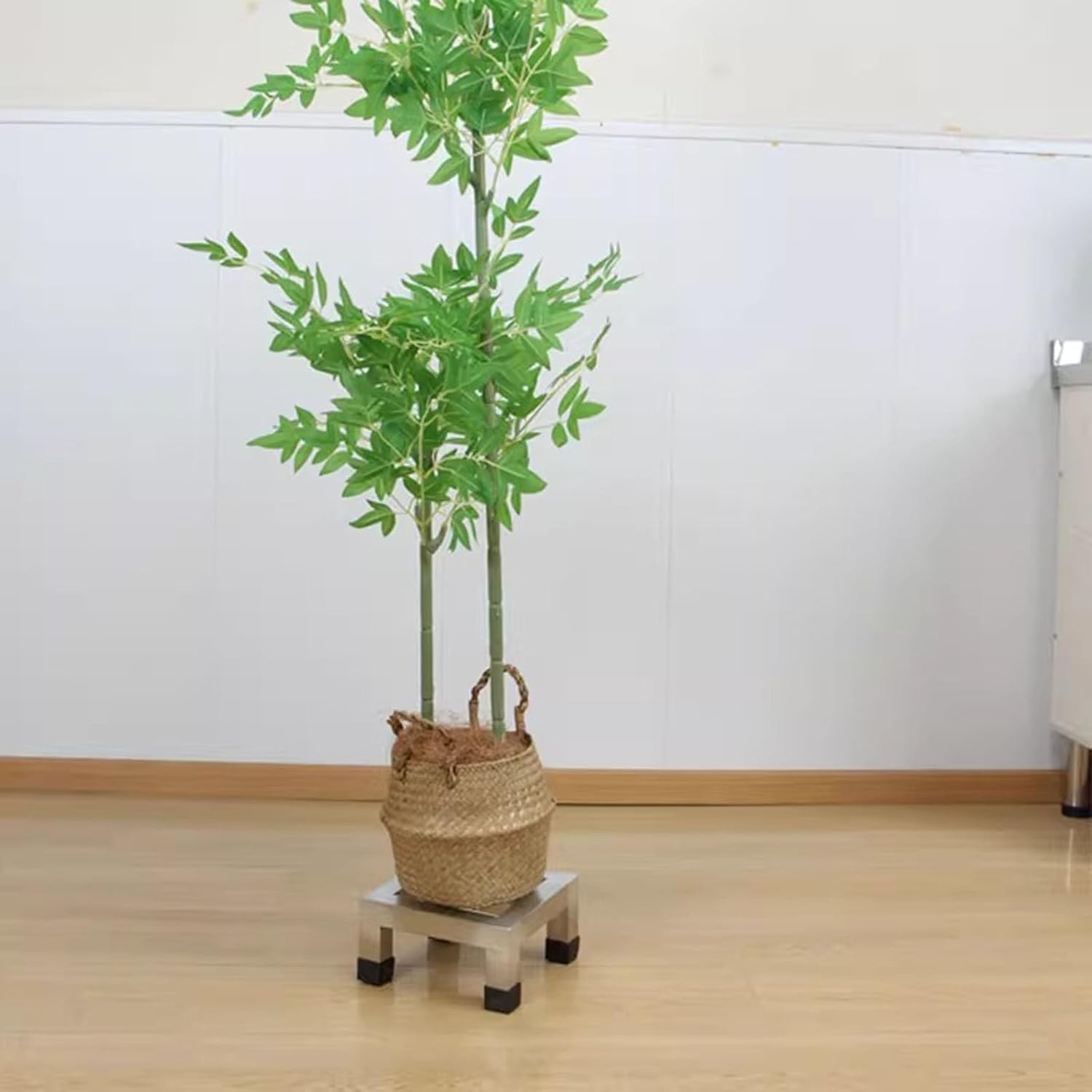 WIGING Single-Layer Storage Rack, Outdoor AC Unit Bracket, Stainless Steel Raised Bracket, Moisture-Proof Floor Pallets for Warehouses Garage Kitchens Shops(40x35x10cm)