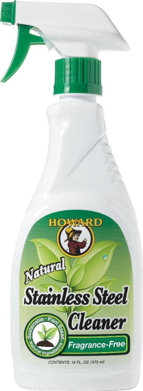 Howard Products SS0012 Stainless Steel Cleaner, 1 Pack, Fragrance Free