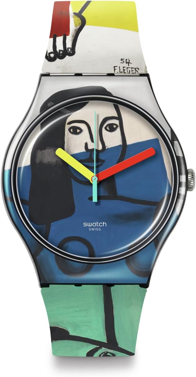 Swatch New Gent Unisex Watch Casual Bioceramic Black Quartz Waterproof Leger'S Two Women Holding Flowers