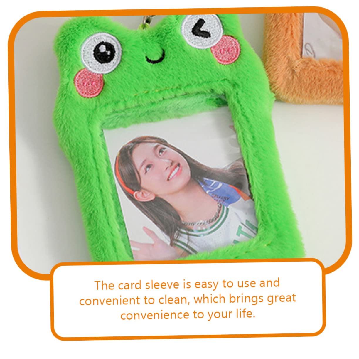 Gadpiparty Porte-carte en Peluche Vert pour Étudiants, Pochette de Carte Visible et Protectrice Design Indépendant, pour Cartes de Bus Identité