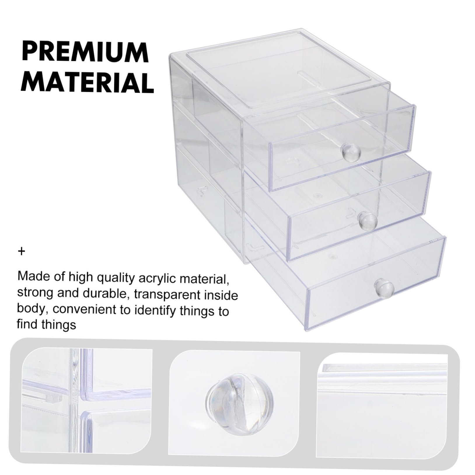 Caja de Almacenamiento de Cosméticos Cajón de Acrílico Transparente