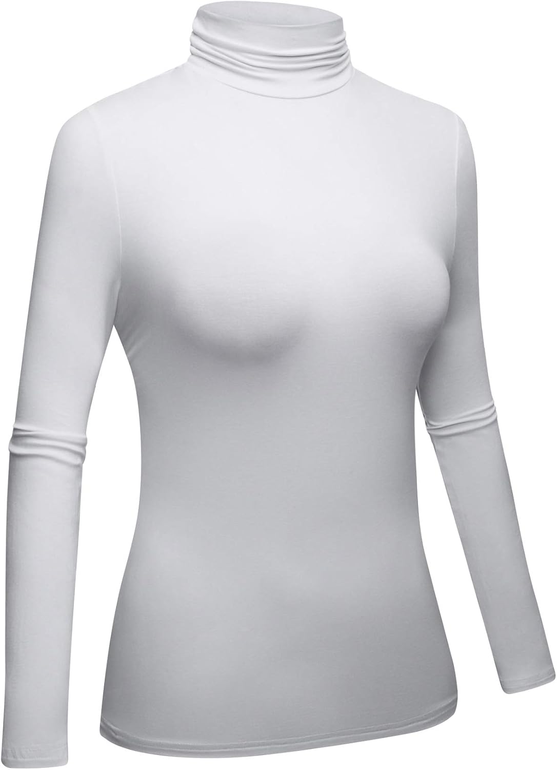 OThread & Co. Women's Long Sleeve Turtleneck T-Shirt Basic Stretch Layer Comfy High Neck Top - Image 3