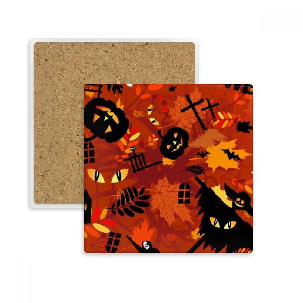 Coaster Tasse Halloween pour protéger la table en bois au salon