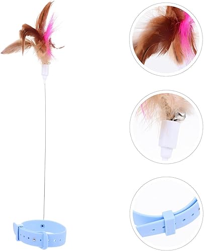 Miniatura 4 de Alipis Juguete de silicona con cuello de varita, juguete interactivo para gatitos con campana para jugar y hacer ejercicio