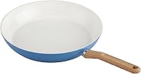 Vista 10 de GoodCook Juego de sartenes de cerámica saludable de 3 piezas con infusión de titanio, azul claro, utensilios de cocina de inducción, sartén