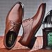 SPKFHD Men's Fashionable Business Shoes - Low Heel Round-Toe lace-up Casual Shoes - Suitable for Work, Parties and Weddings (Brown,13)