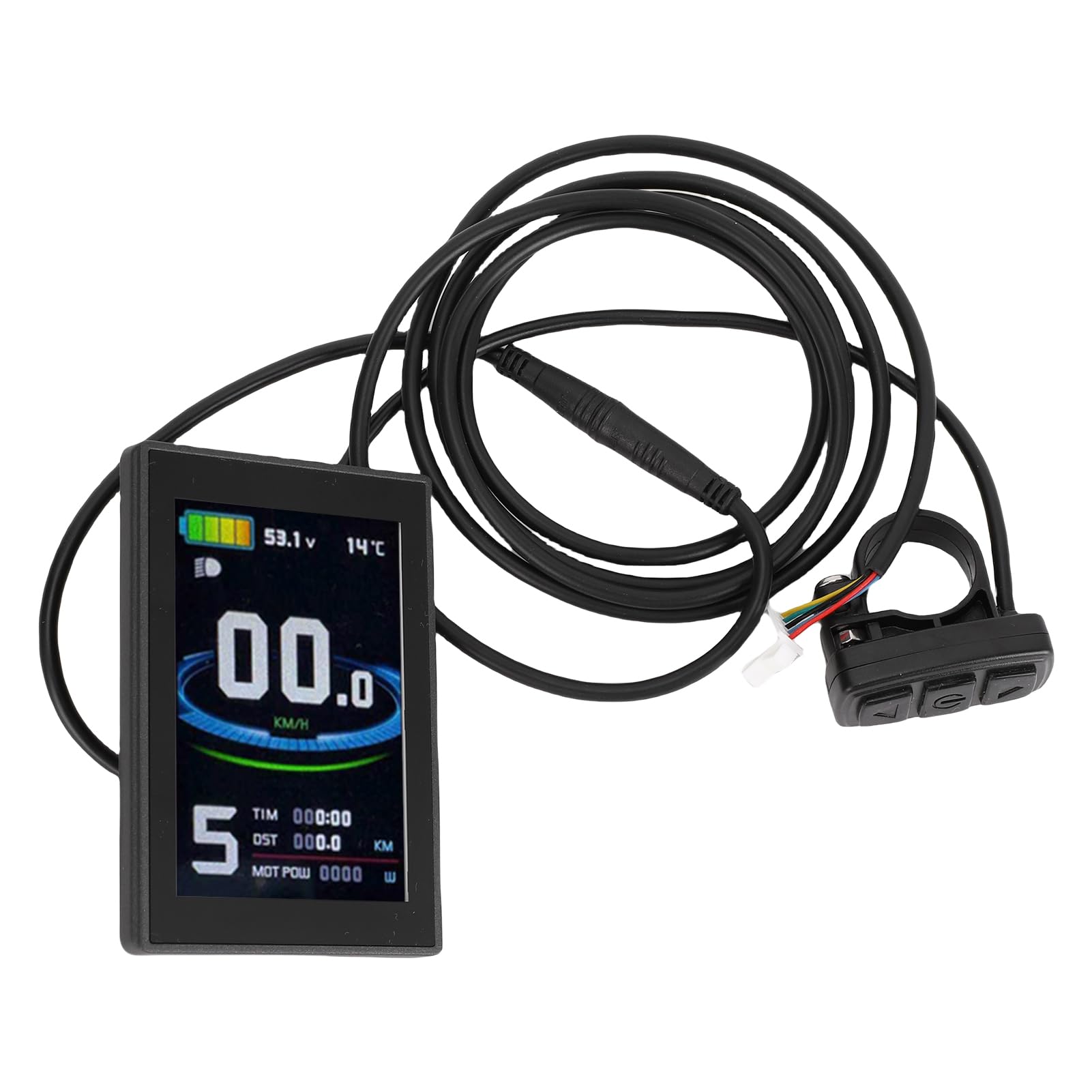 Naroote Uniwersalny Miernik do Hulajnogi Elektrycznej, Wyświetlacz LCD do Hulajnogi, Panel Sterowania ze Złączem SM i USB, Idealny Modyfikacji Rowerów Górskich