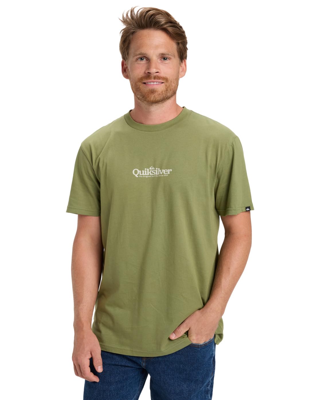 Quiksilver Short-Sleeved T-Shirt Fineline SS Men's Green S