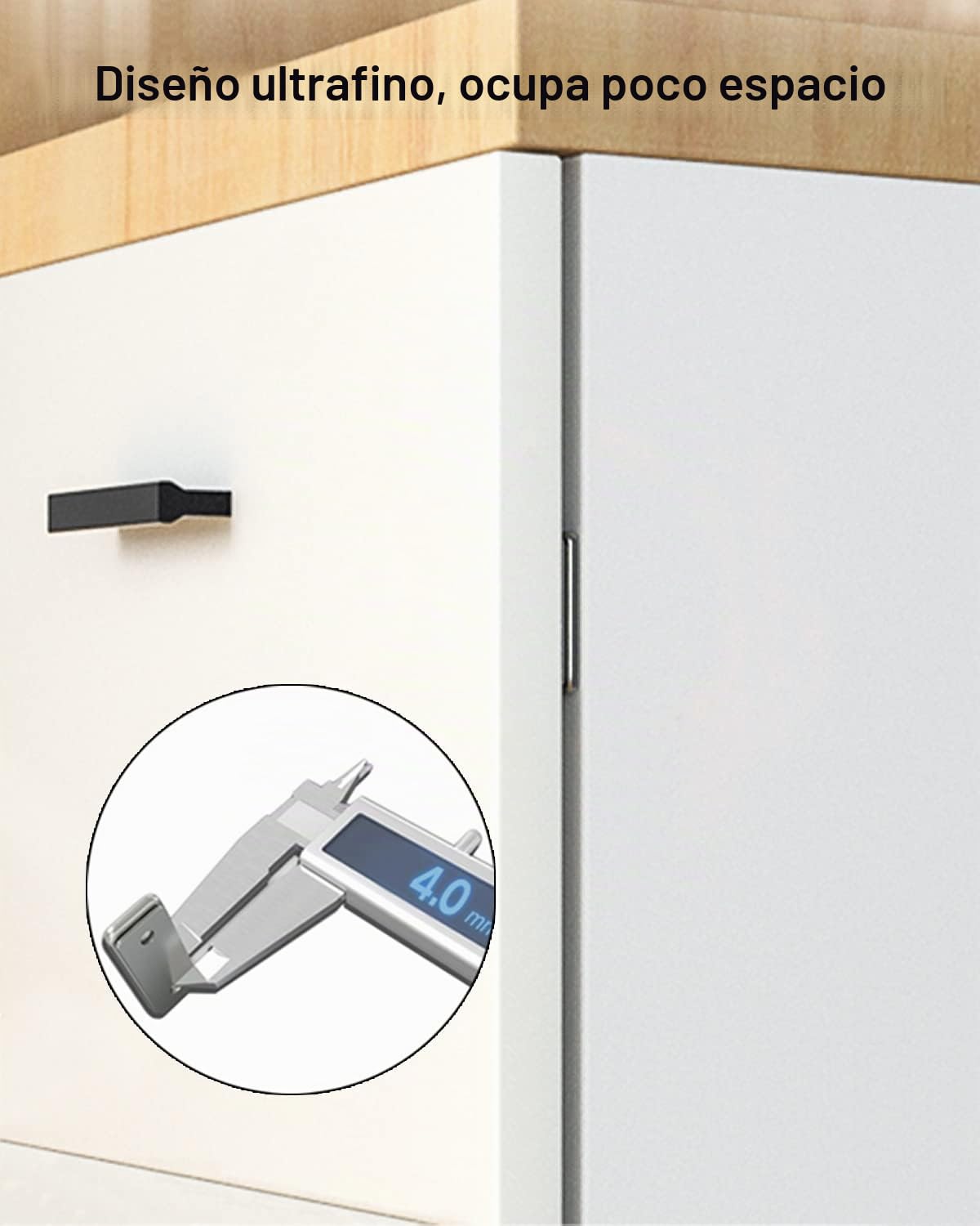 Iman Puertas Armario Jiayi 2 Pcs Cierre Magnetico Ultra-fino Pestillo Puerta Corredera Armario, Iman Adhesivo de Cocina Mueble Cierre Cajones Alacena Clausura
