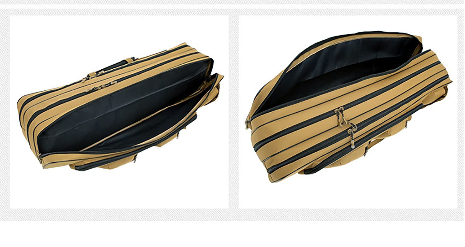 Custodia Tattica A Doppio Fucile 31/39/47in Resistente Imbottita Impermeabile 4 tasche esterne Tessuto impermeabile per Pistola, Pistola da tiro,carabina Custodia per fucile A,47in