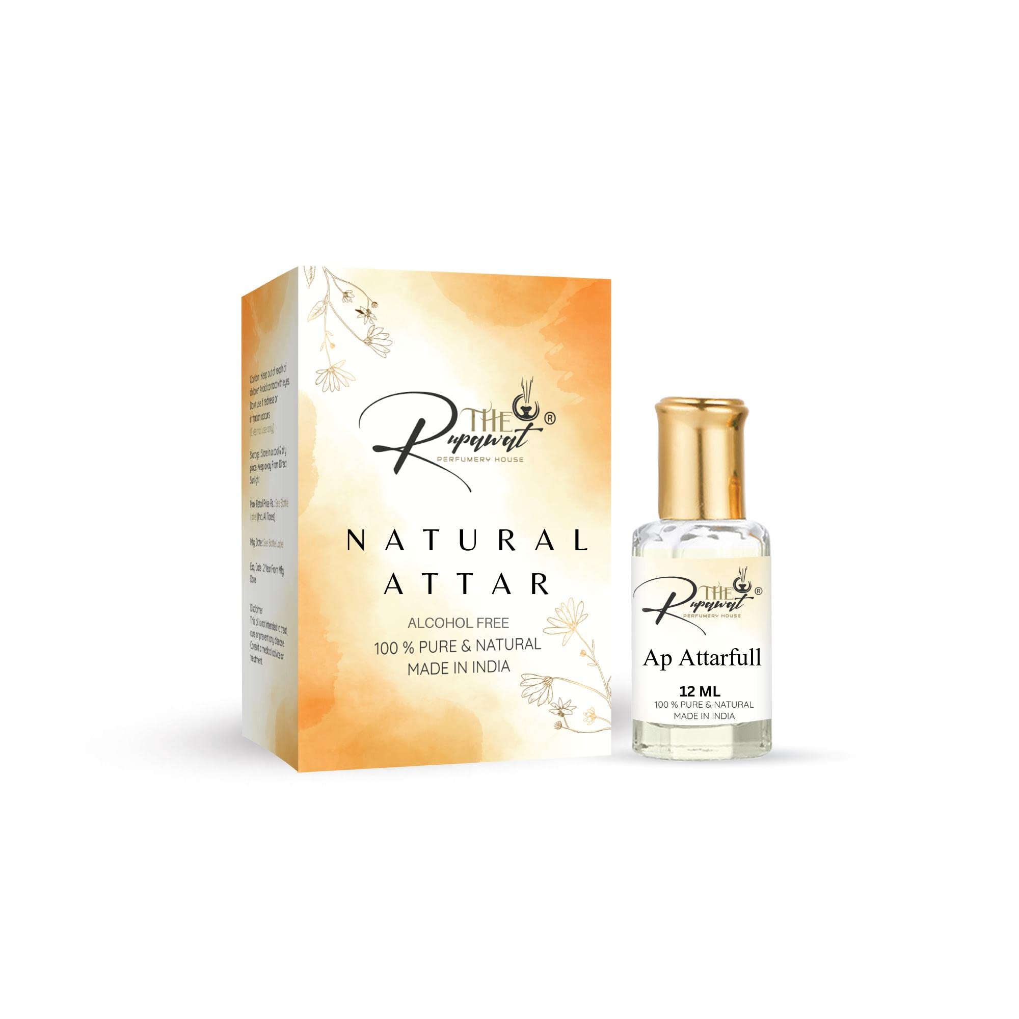 THE RUPAWAT Perfumery House - Attar for Men and Women (Ap Attarfull) Perfume/Ittar/itr/Pure & Natural Alcohol Free Long Lasting Fragrance (12 ml)