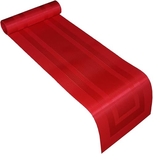 Miniatura 206 de PIGCHCY Juego de 6 manteles individuales beige de vinilo PVC duraderos para mesa de comedor, manteles individuales resistentes al calor, Beige -