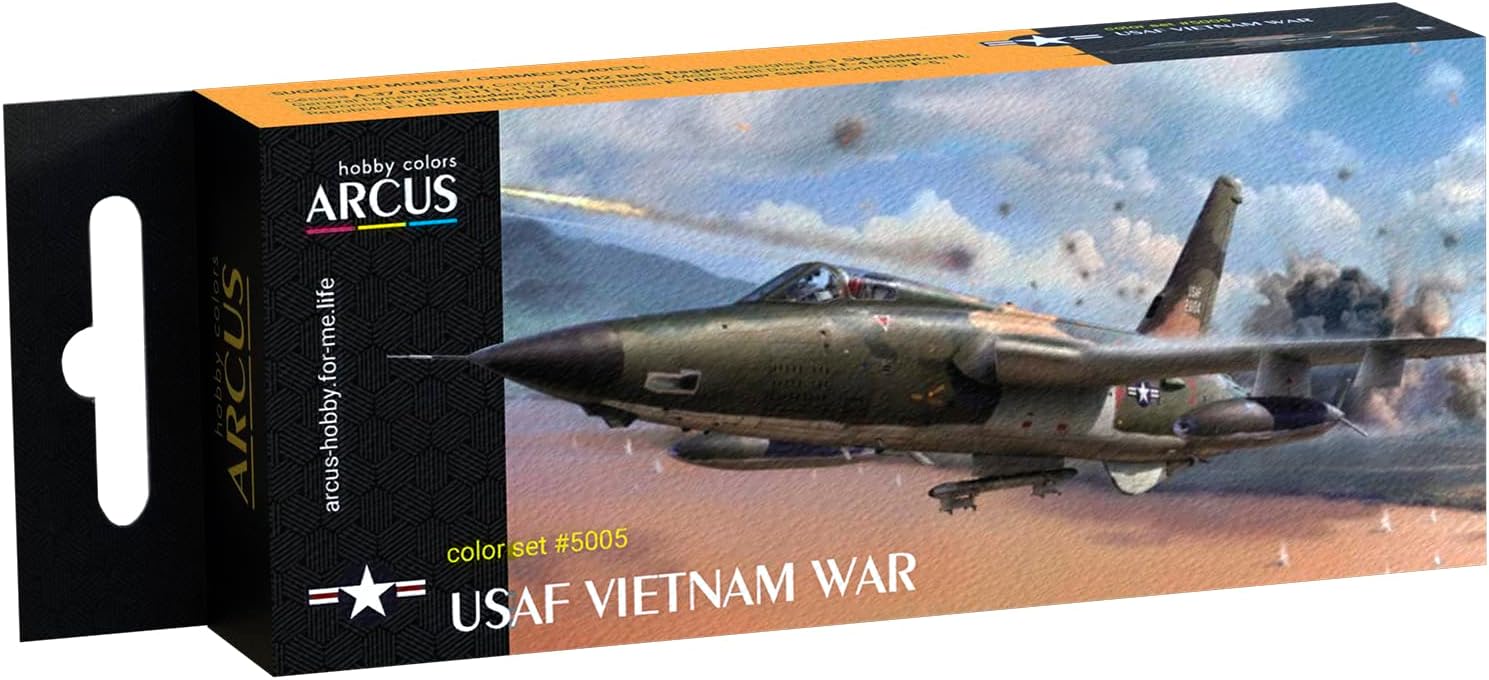 Arcus 5005 Enamel paints set USAF Vietnam War 6 colors in set 10ml