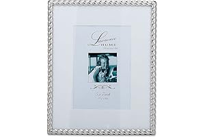 Silver Metal Rope 8x10 Matted for 5x7 Picture Frame (710080)