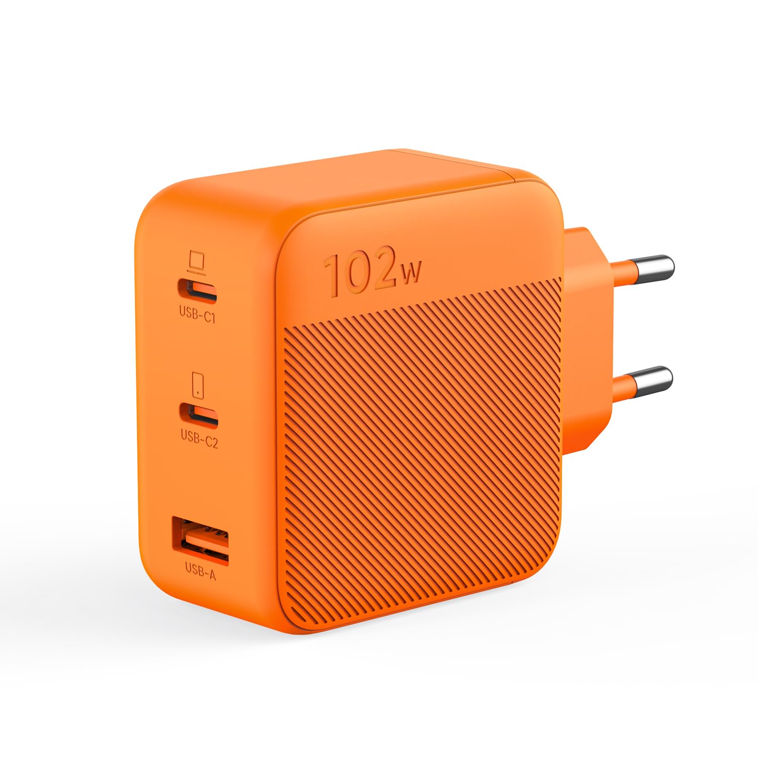 Jackery 102W GaN Schnellladegerät mit 3 Anschlüssen – 2×100W USB-C & 18W USB-A, PD3.0/PPS/QC4.0, kompatibel mit Explorer 100 Plus/240 v2/300 Plus | Zwei USB-C-Anschlüsse, 100W Blind-Steckladen, perfekt für Heim-Setups, Ein Ladegerät für meisten Geräte