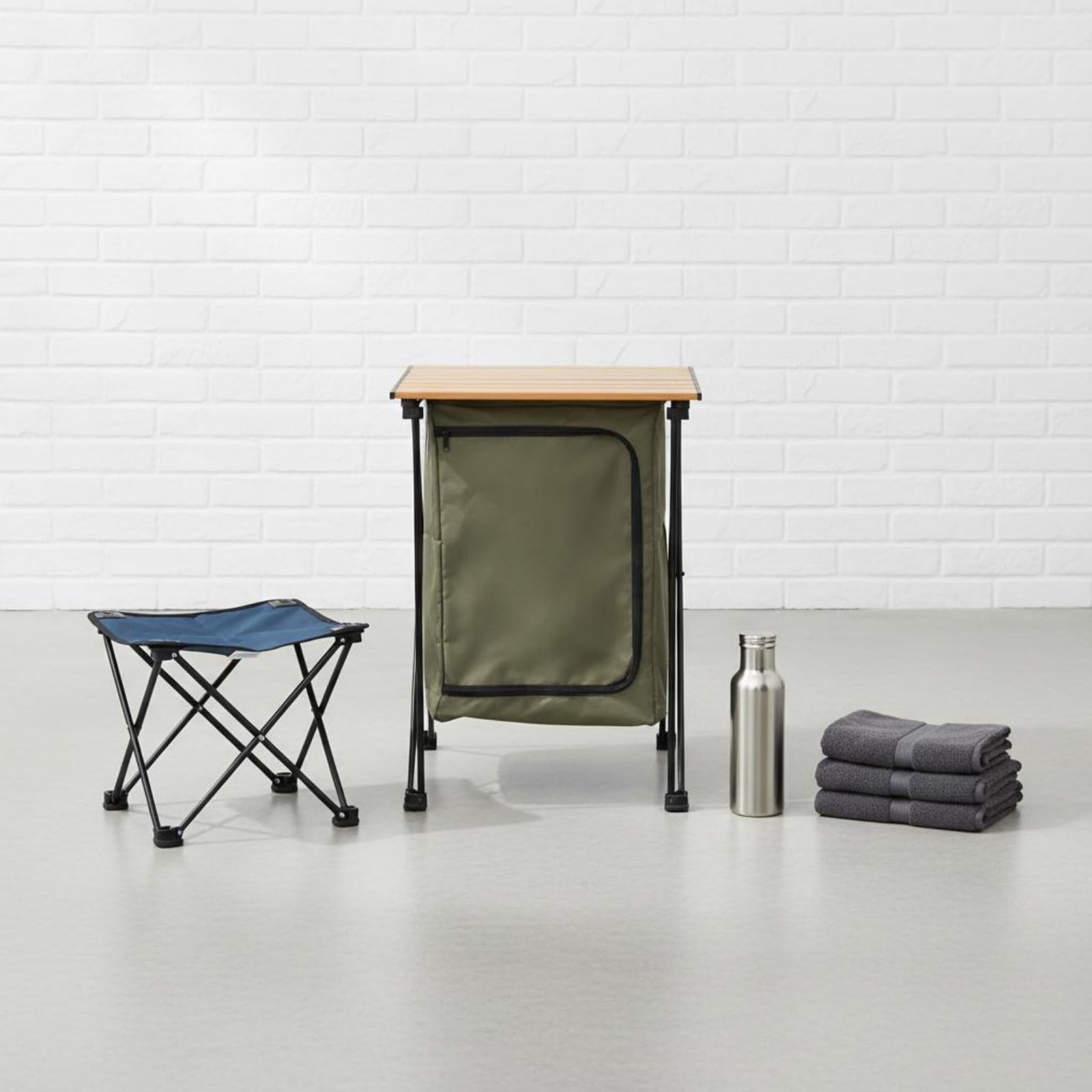Gabinete de Almacenamiento Plegable Fácil de Plegar y Estructura Estable de Aluminio Resistente en Ambientes Exteriores y Divisor Adaptable Adecuado para Senderismo y Picnic, Color to 3