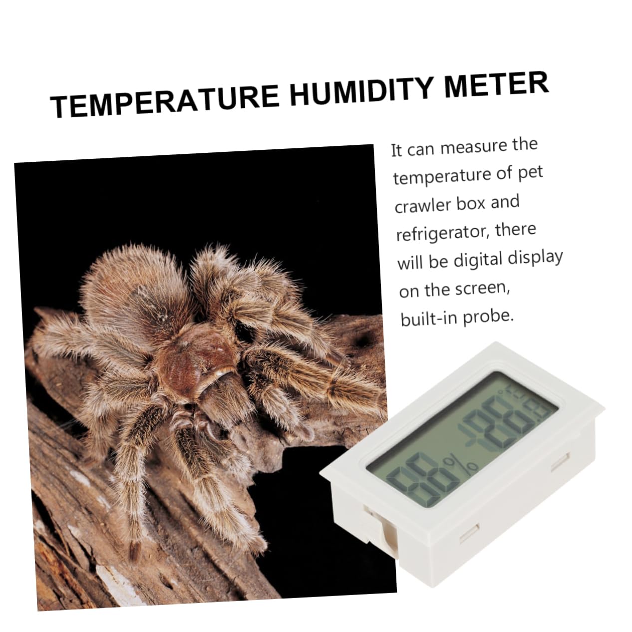 Mipcase 10pezzi Mini Wireless Hygrothermograph Display LCD per Misurazione e umidità per e Precisione Misurazione per Terrari e Frigoriferi