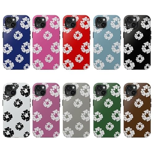 Denim Tears inspired multicolor Tough Phone case, Cute Floral Pattern Phone Case for Phone – Soft Aesthetic Design, Multiple Colors Available