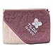 Wolimbo Kapuzenbadetuch - Peach-Mauve - 100x100cm - personalisierbar - Badehandtuch - weiches Babyhandtuch - Geschenk zur Taufe, Geburt