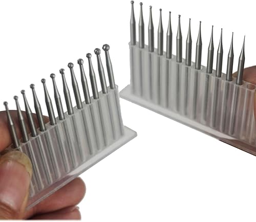 Miniatura 4 de Luo ke 24 piezas de rebabas de bola redonda - 332 pulgadas forma de bola de la joyería de corte de fresas lapidarias talladograbado herramientas