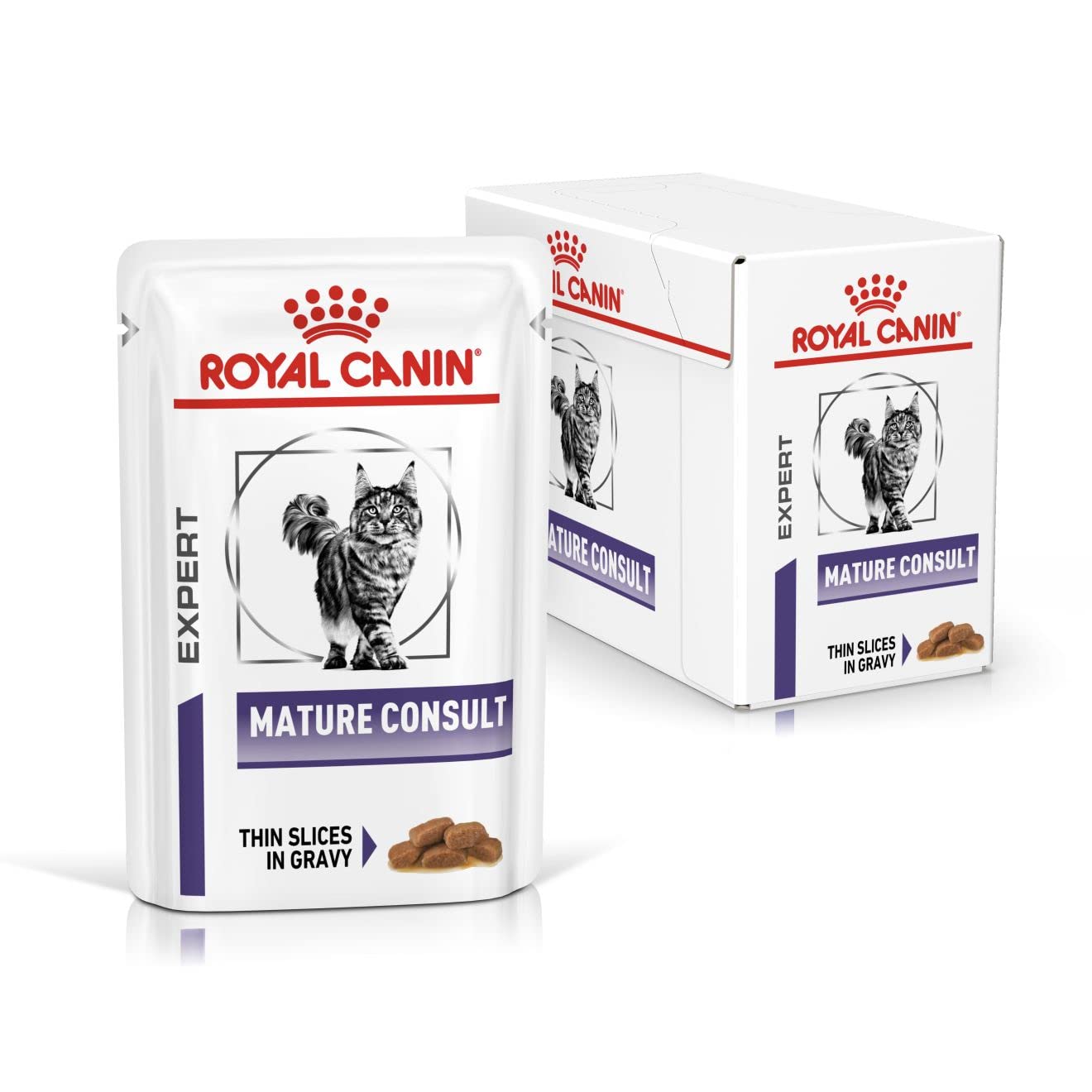 Royal Canin Mature Consult Feline | Doppelpack | 2 x 12 x 85g | In Soße | Alleinfuttermittel für Katzen | Für Katzen im höheren Alter zur optimalen Versorgung | Im Frischebeutel