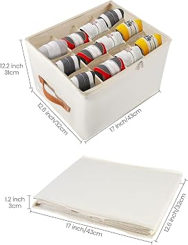 Foldable Shoe Storage Boxes, 2 Pack with Clear Lids, 1