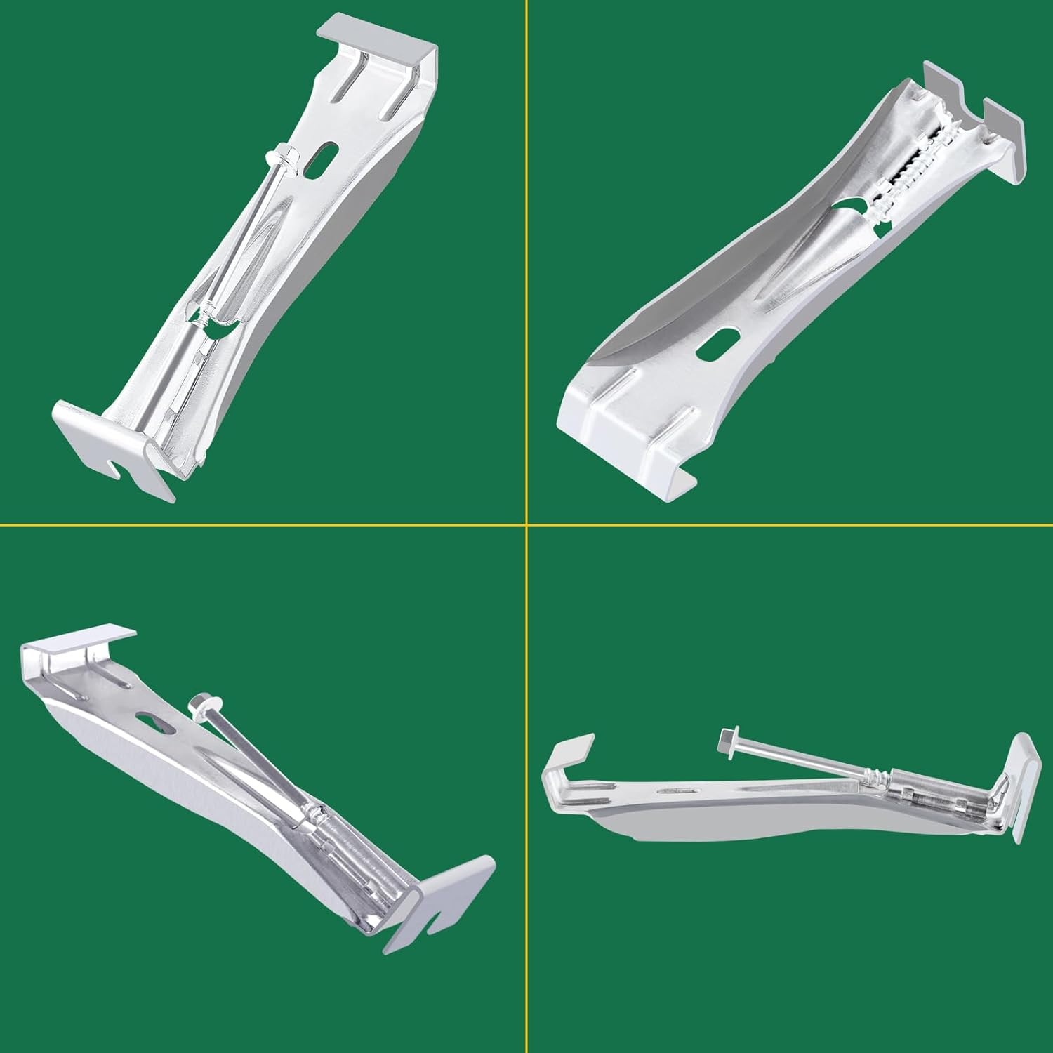 Quick Screw Gutter Hangers 5 Inch- 100 Pack - 5 Inch Gutter Clips Hidden Gutter Hangers 5 Inch with a Pre-Inserted Rust Resistant Screw with Bonus 6 Inch Drill Bit