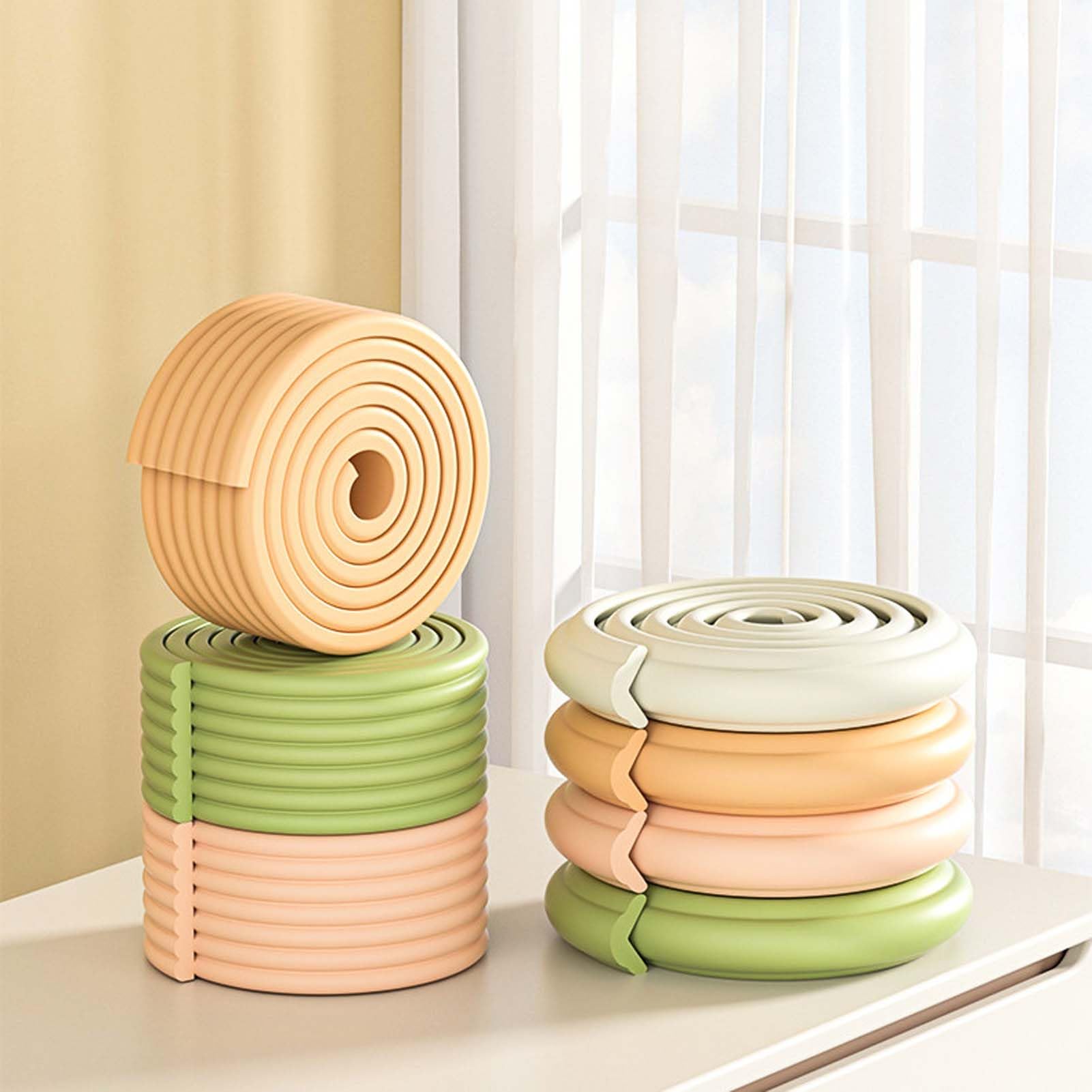 Protector De Bordes para Muebles, Tira Antigolpes De Espuma, Protector De Esquinas Y Mesas, Parachoques Suave, Cinta De Doble Cara, Flexible, Elástica, Fácil De Cortar