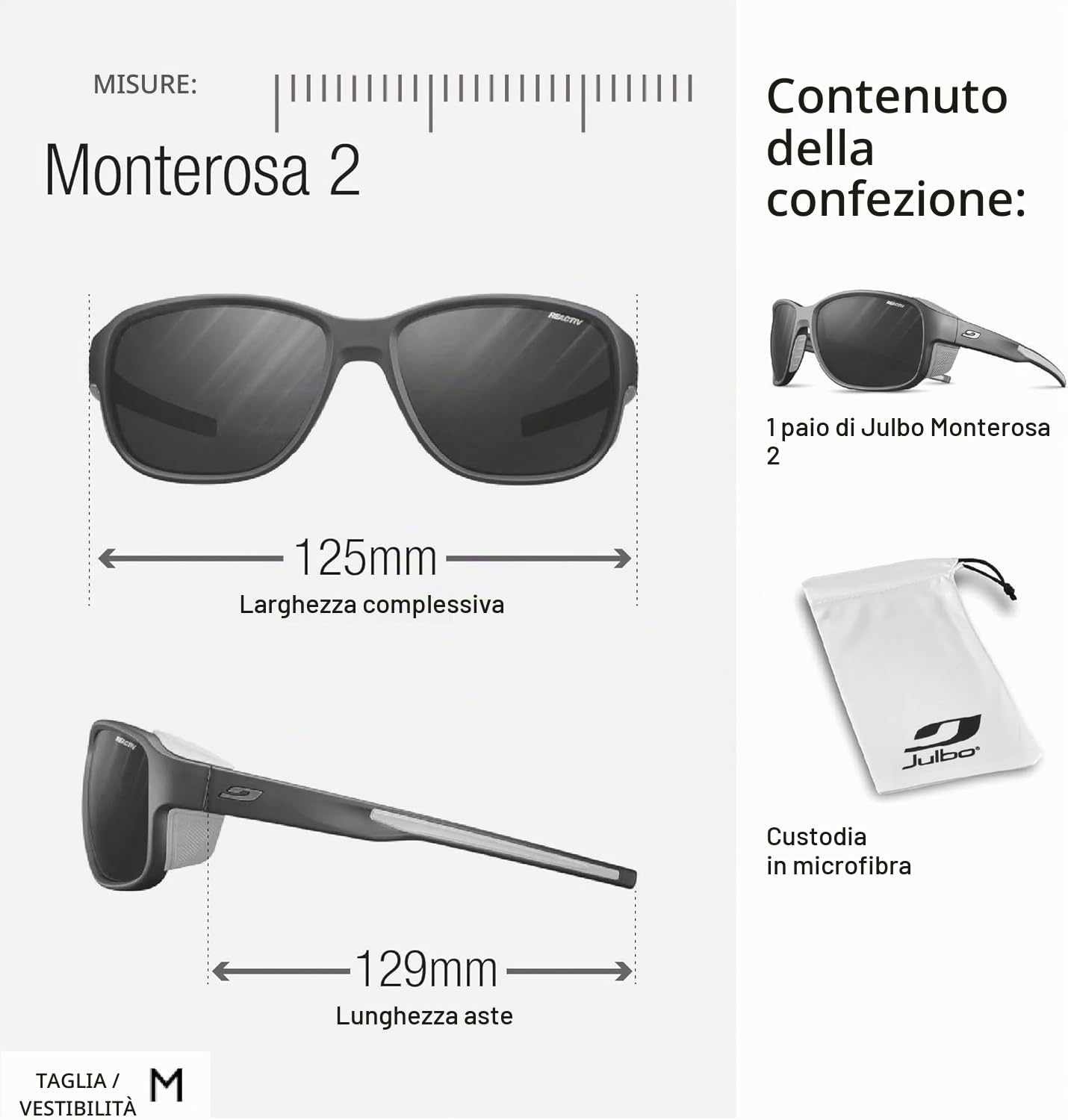 Julbo Monterosa 2 Occhiali da sole Alpinismo, escursionismo, trekking Donna (Pacco da 1)