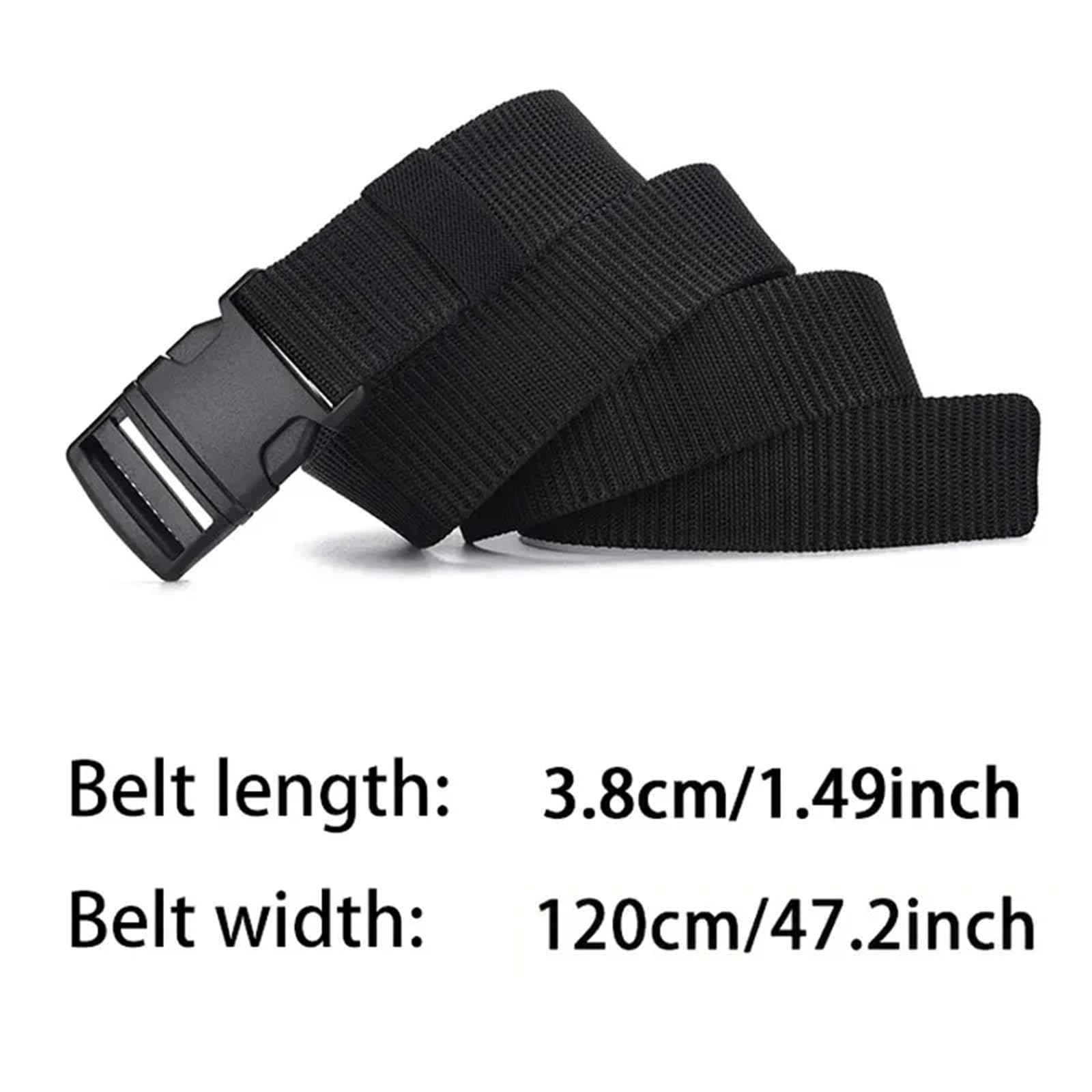 2 Stück Herrengürtel ohne Metall-Kunststoff-Schnalle Gürtel Canvas for Nylongürtel Gürtel Outdoor gewebter Gürtel Neutrale Gürtel(Blue)