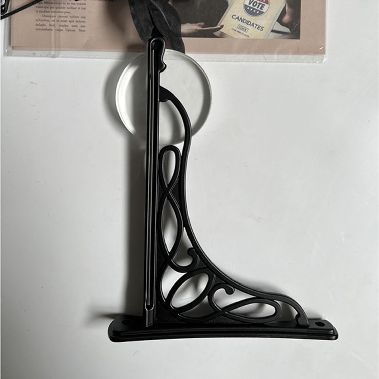 2パックの棚ブラケット、フローティング棚に適した壁掛け棚ブラケット、L棚ブラケット、棚用フローティング棚ブラケット(Gold)