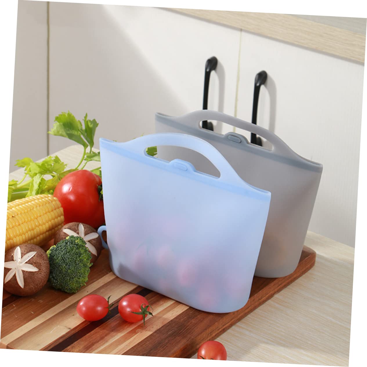 ABOOFAN Bolsas de Silicona para Almacenar Alimentos Reutilizables, Capacidad 1000ml, 4 Piezas, Resistentes al Frío y Calor, Aptas para Congelador y Conservación
