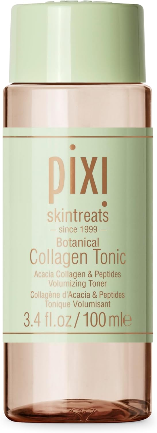 Pixi Botanical Collagen Tonic, Volumizing & Hydrating Toner, Enhanced with Peptides & Botanicals to Firm & Revitalize, Alcohol-Free Daily Moisturizing Toner, 100 ml / 3.4oz