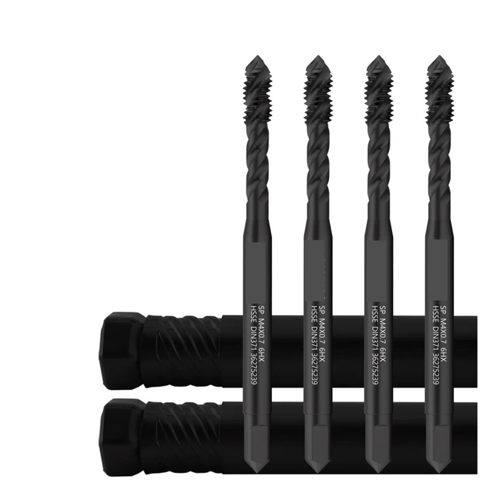 Standard Spiral Groove tap tip M2 -M12 6HX DIN371 Machine Thread tap 1pcs(Spiral Fluted Tap,M4X0.7)