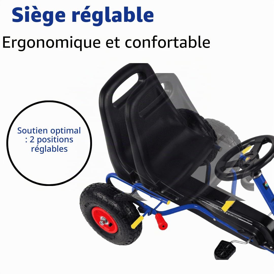 kettler pedal go kart Kettcar Retro Retro Design Suitable for 3 Years and Above I Seat Adjustable to 2 Positions, Handbrake, Air Tyres, Frame and Wheels already INVADER GEAR TACTICAL COMBAT Fight Ready Finish:Glanz