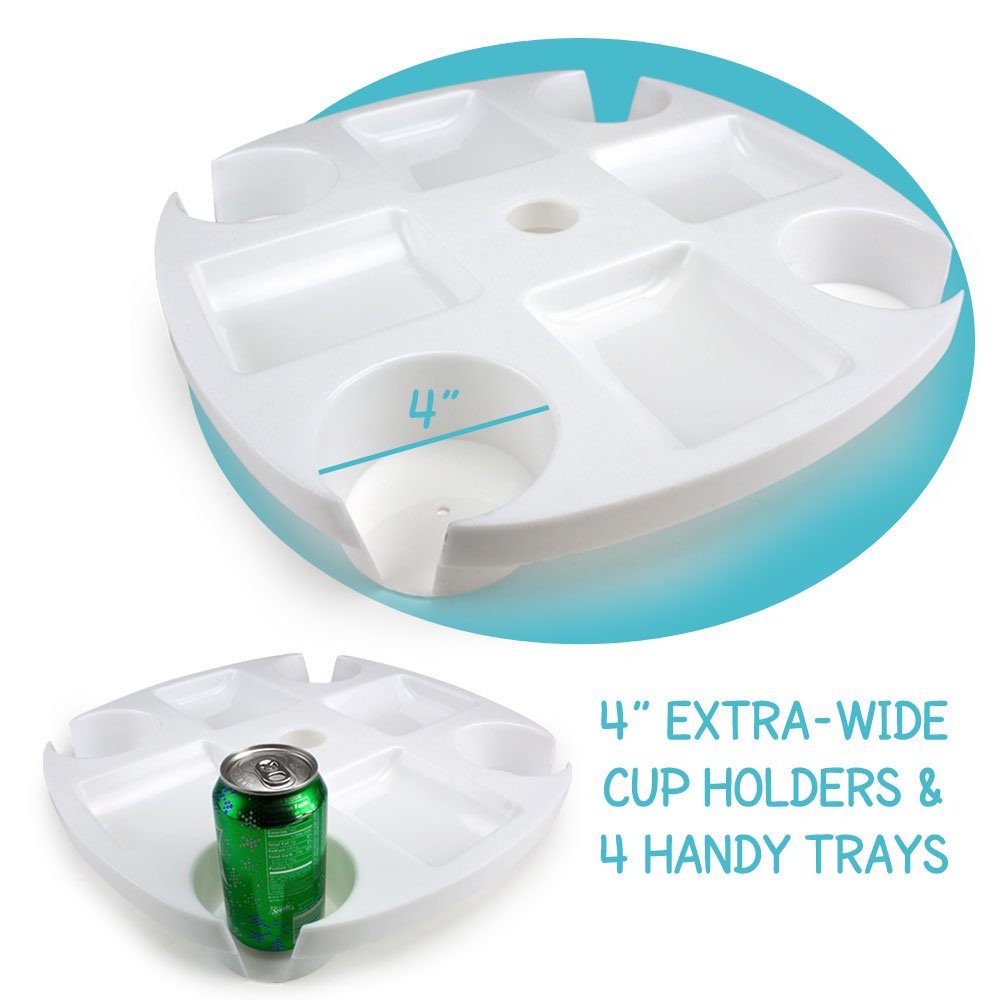 Buy Cup Holder Beach Umbrella Tray Plastic Patio Table & Pool